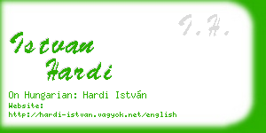 istvan hardi business card